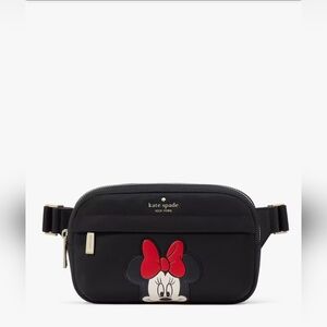 Disney X Kate Spade New York Minnie Nylon Belt Bag KG590 Black